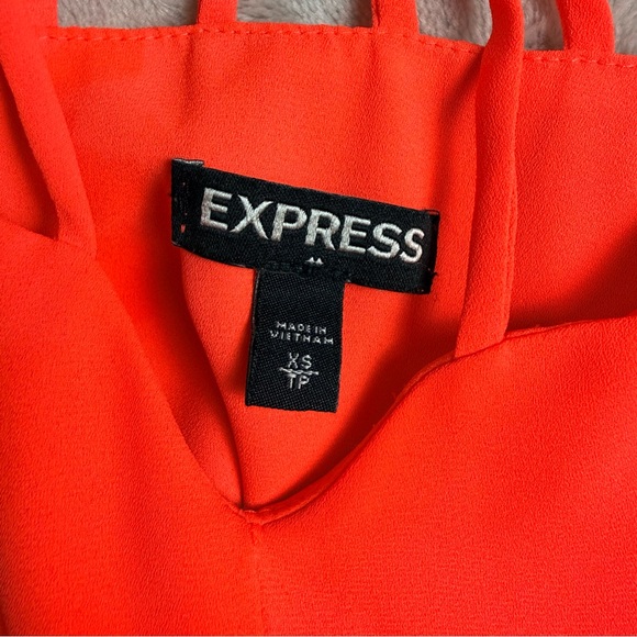 Express Neon Coral Strappy Racerback Tank Top XS - Picture 3 of 8